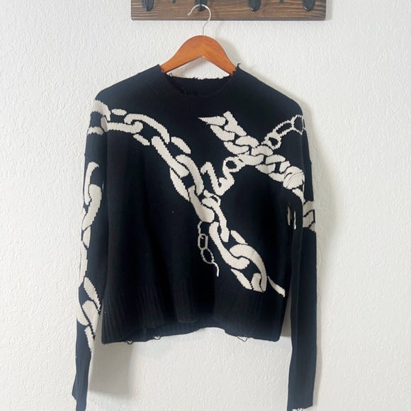 NEW Zadig & Voltaire starry distressed cashmere sweater - Picture 8 of 11